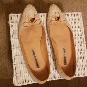 Manolo Blahnik flats 37.5 cutout design